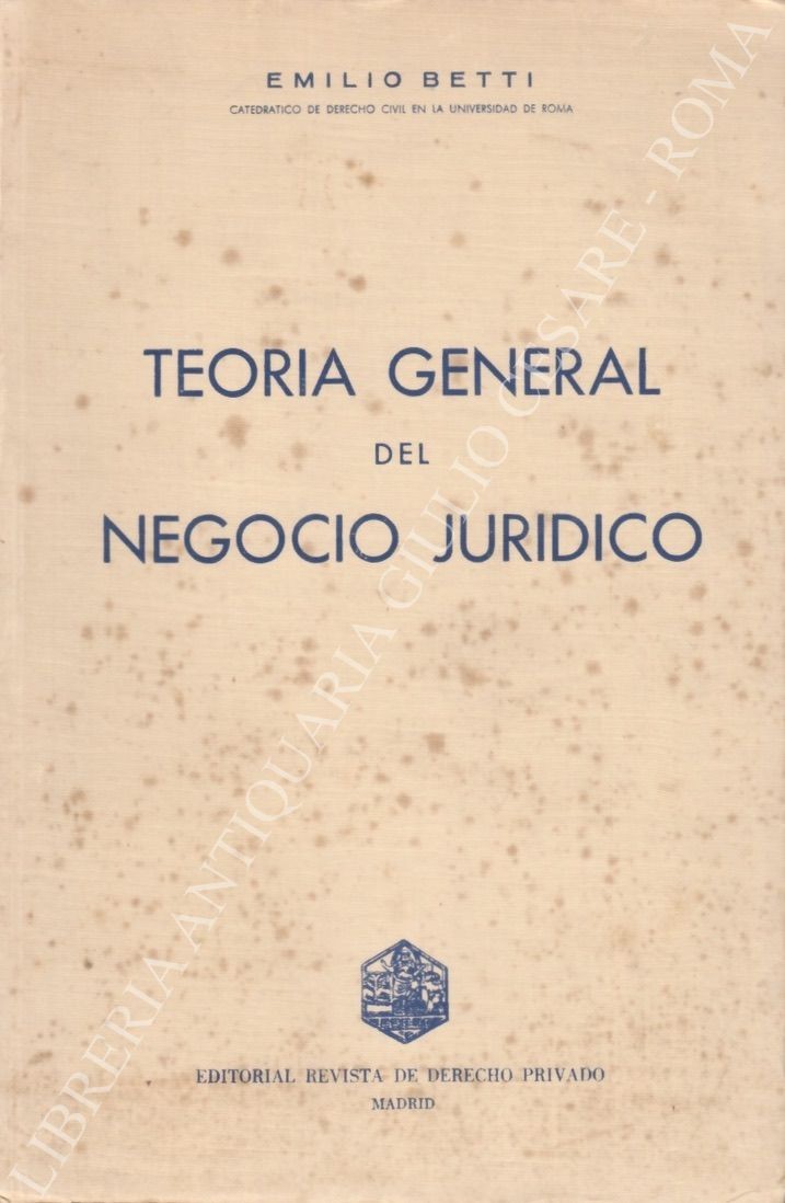 Teoria general del negocio juridico