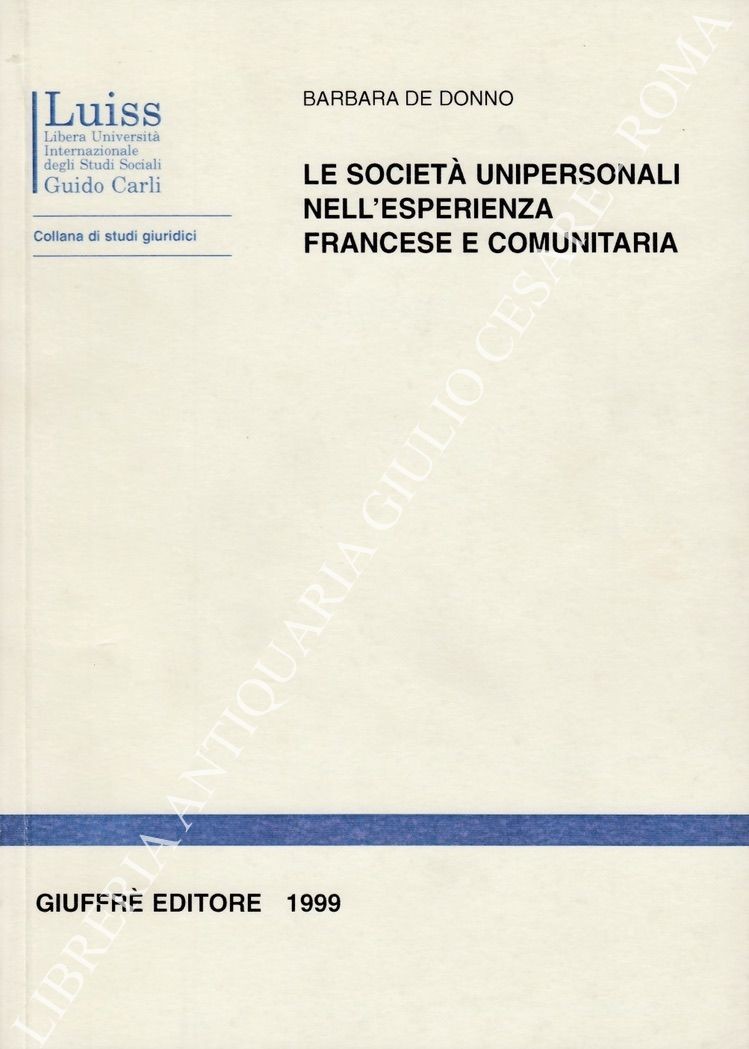 Le società unipersonali