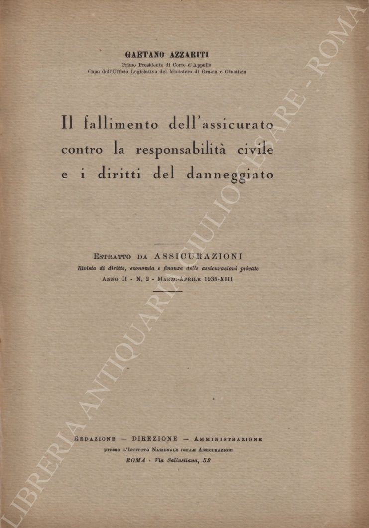 Il fallimento dell'assicurato