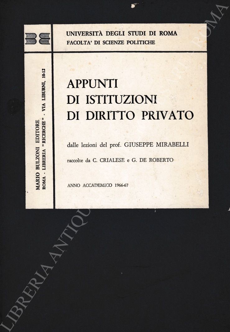 Appunti di istituzioni di diritto privato
