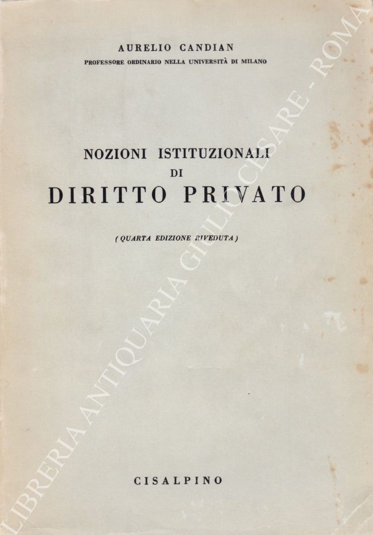 Nozioni istituzionali di diritto privato