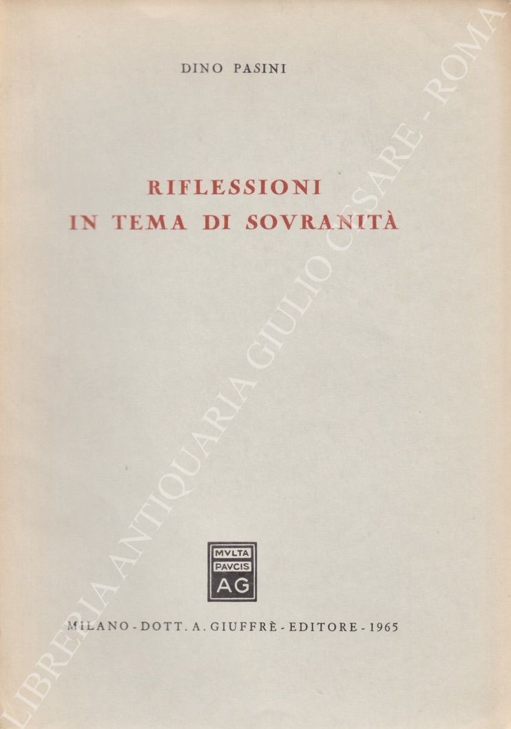 Riflessioni in tema di sovranità