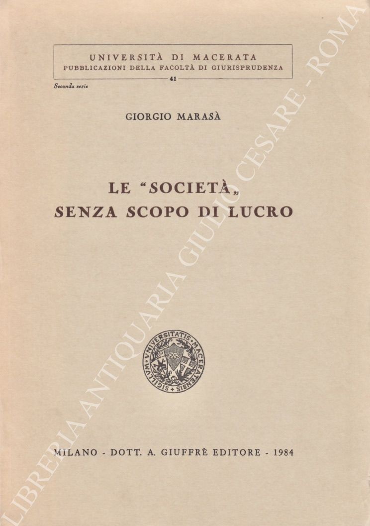 Le società senza scopo di lucro