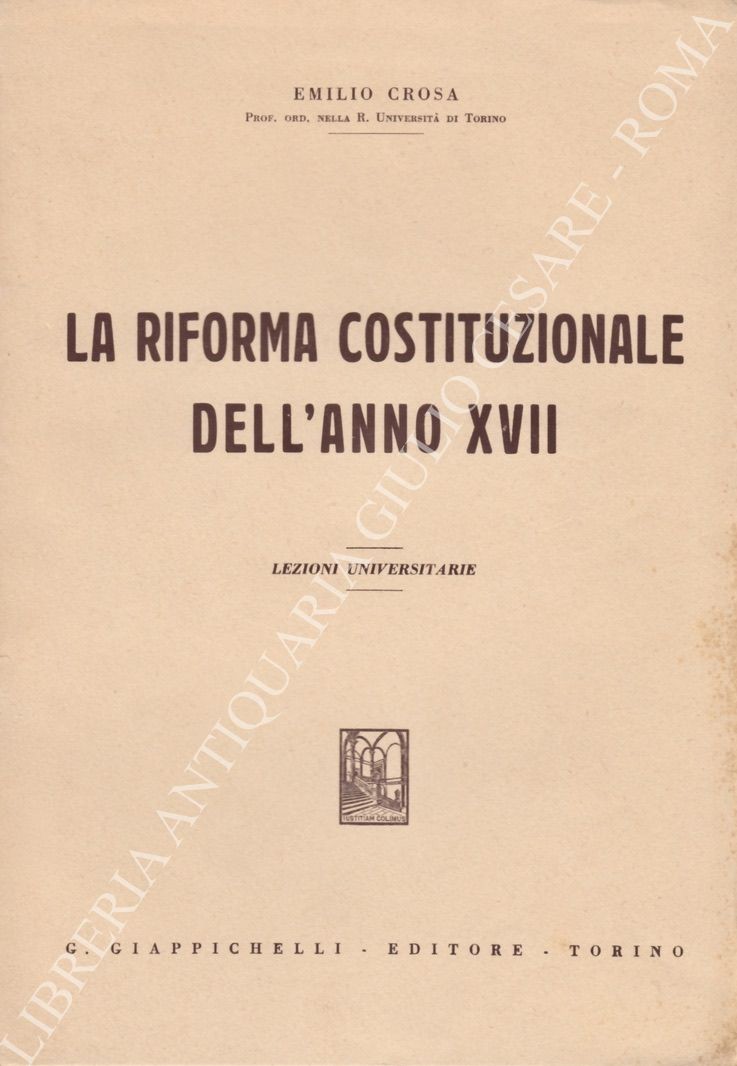 La riforma costituzionale dell'anno XVII