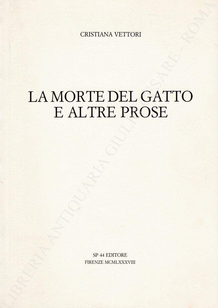 La morte del gatto e altre prose