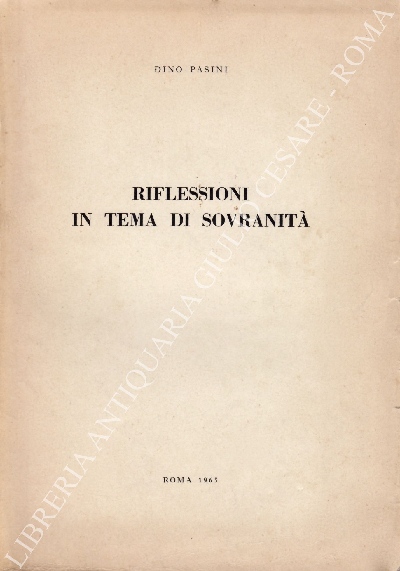Riflessioni in tema di sovranità