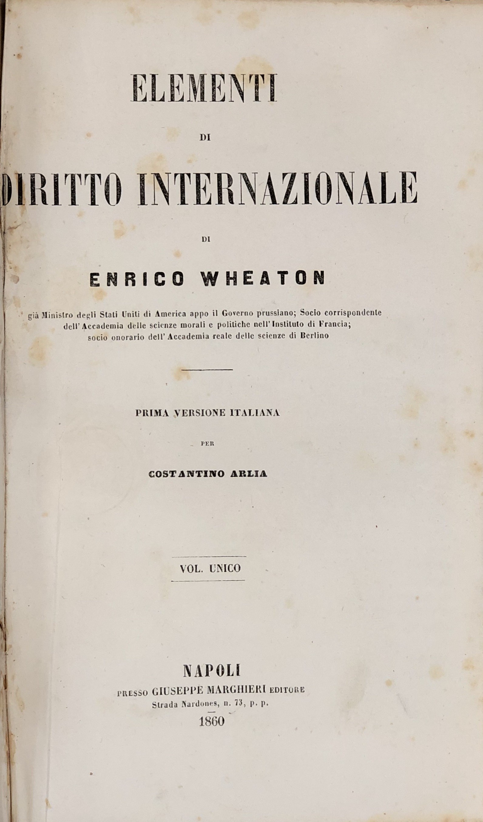 Elementi di diritto internazionale
