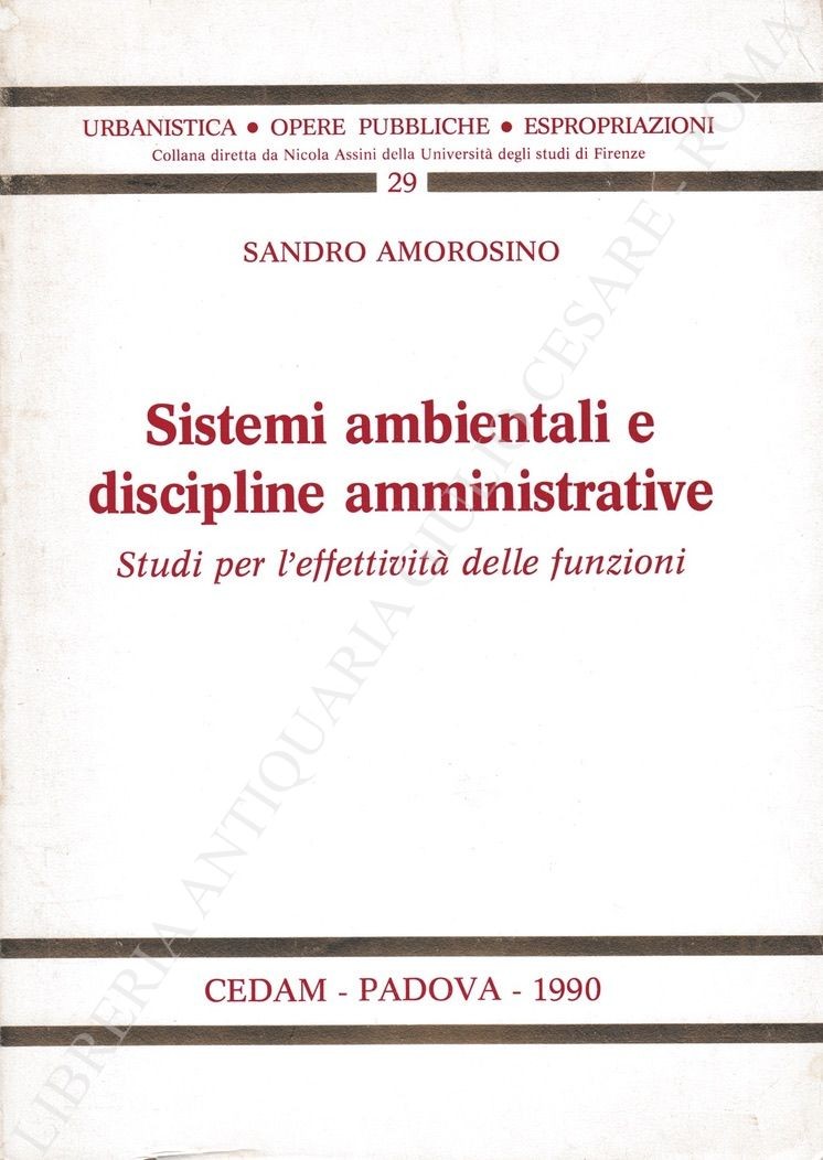 Sistemi ambientali e discipline amministrative