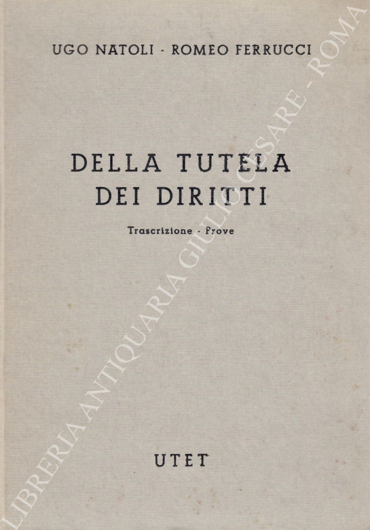 Della tutela dei diritti. Trascrizione - Prove