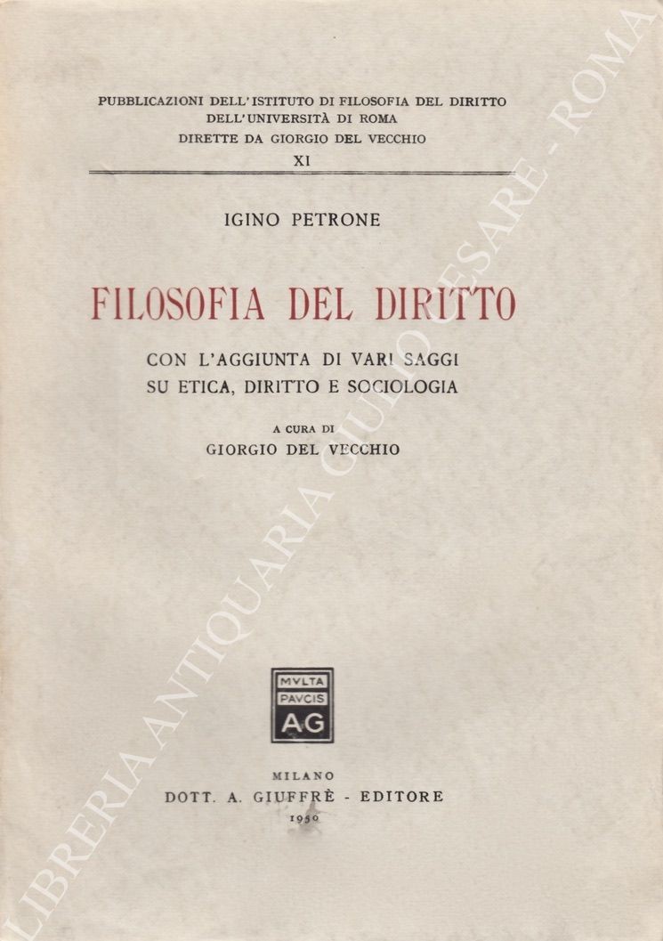 Filosofia del diritto con l'aggiunta di vari saggi