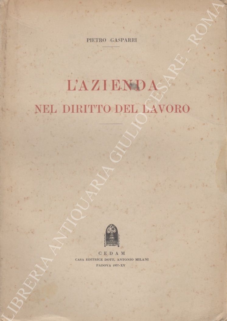 L'azienda nel diritto del lavoro