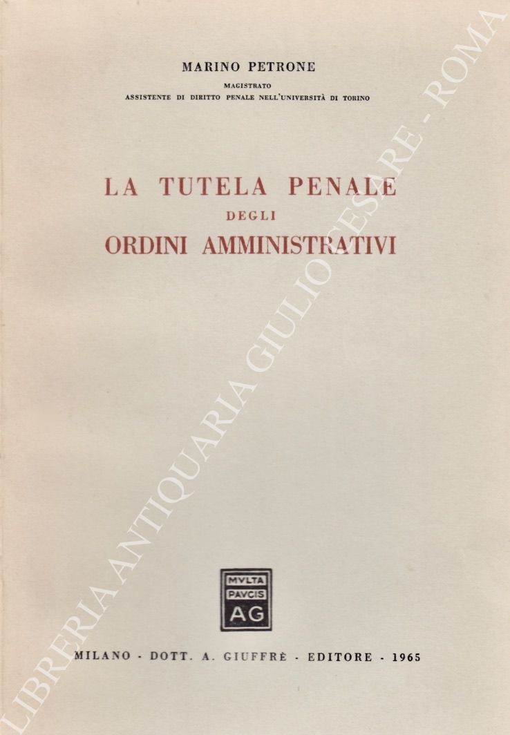 La tutela penale degli ordini amministrativi