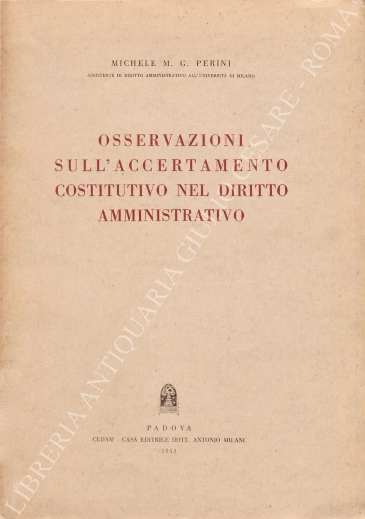 Ossevazioni sull'accertamento costitutivo