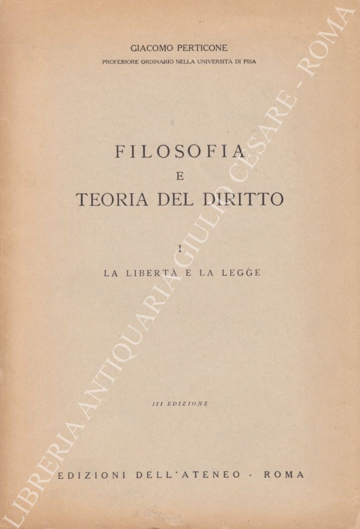 Filosofia e teoria del diritto