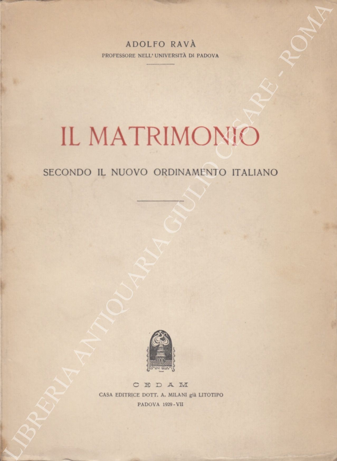 Il matrimonio secondo il nuovo ordinamento italiano