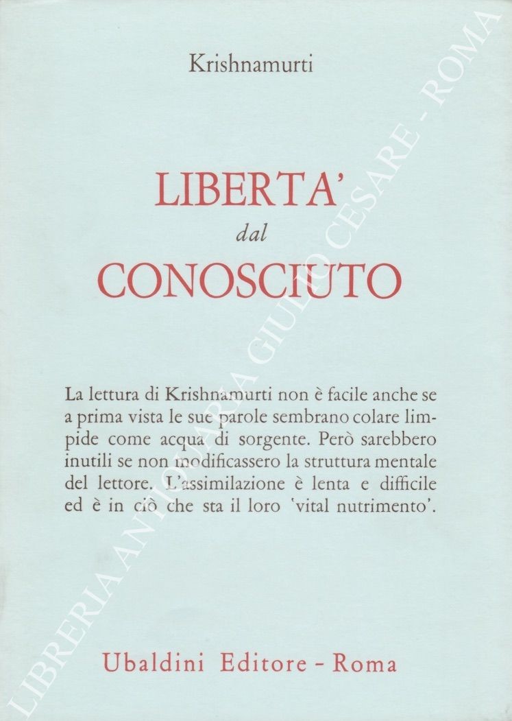Libertà dal conosciuto
