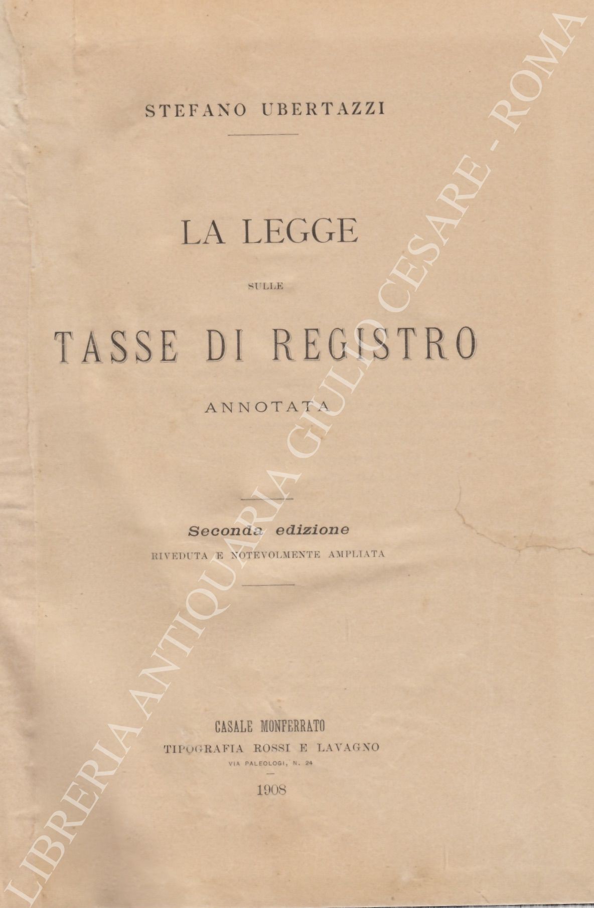 La legge sulle tasse di registro