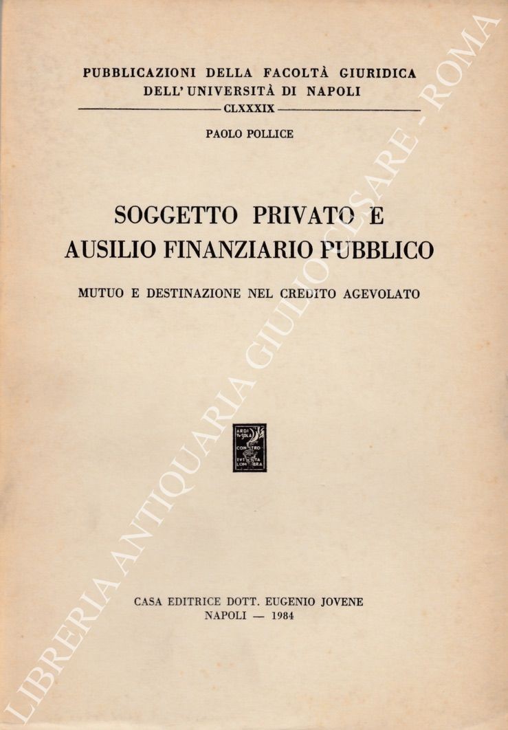 Soggetto privato e ausilio finanziario pubblico
