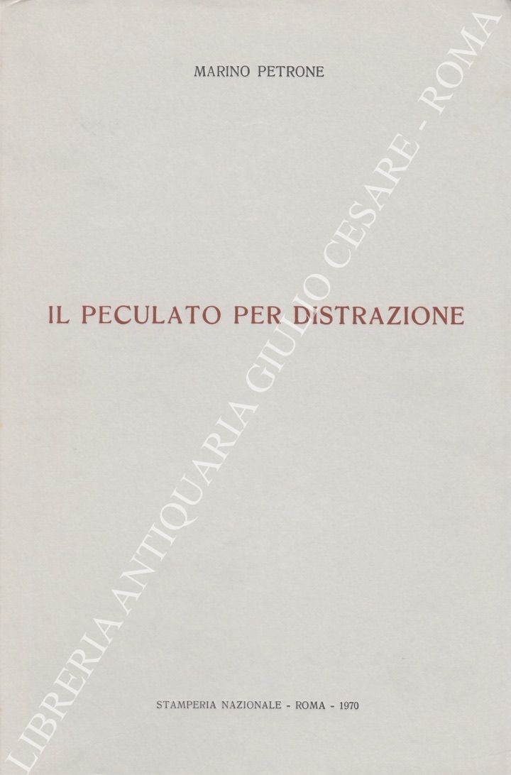 Il peculato per distrazione
