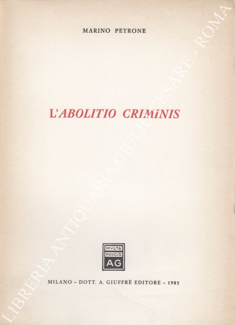 L'abolitio criminis