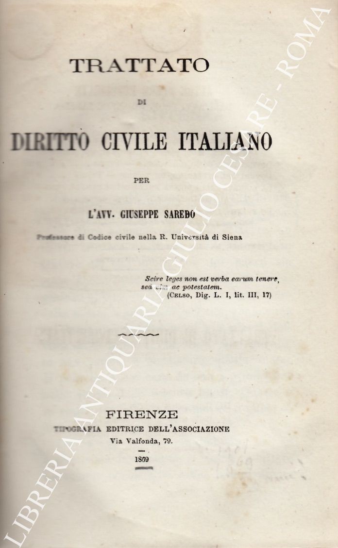 Trattato di diritto civile italiano