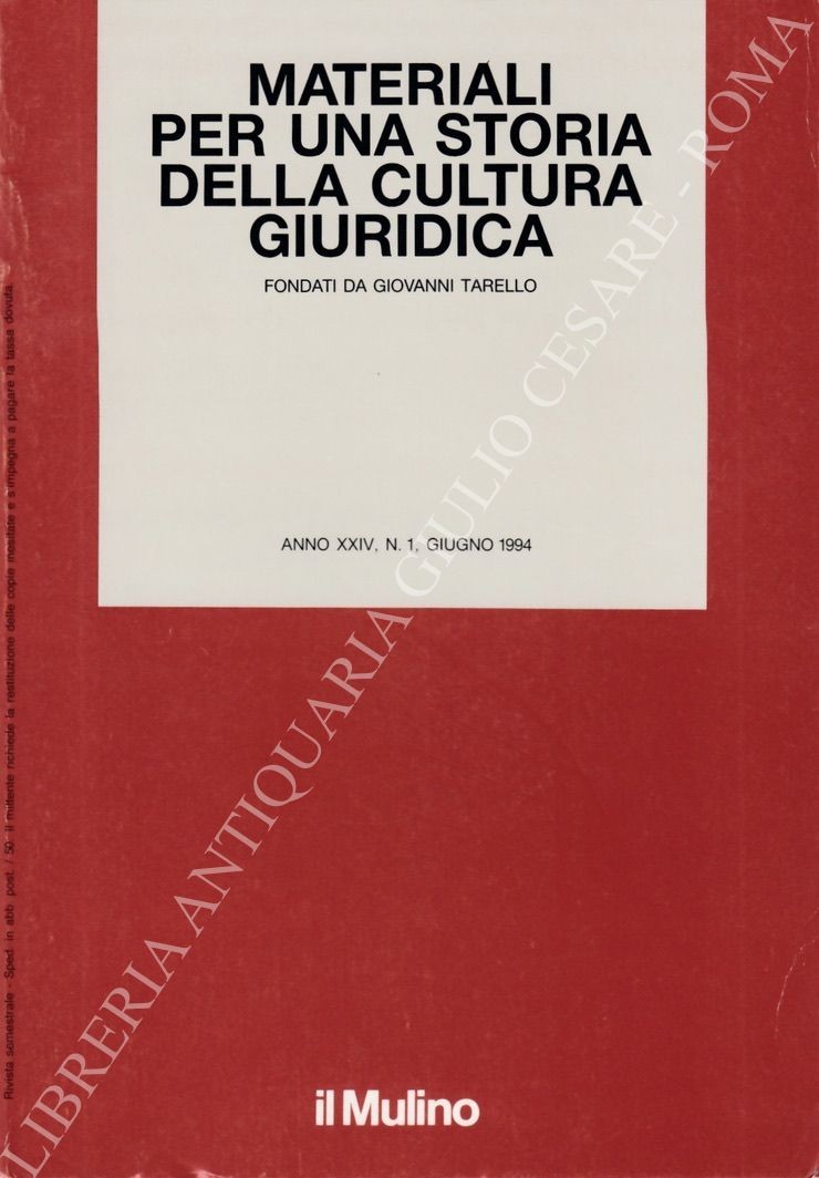 Materiali per una storia della cultura giuridica