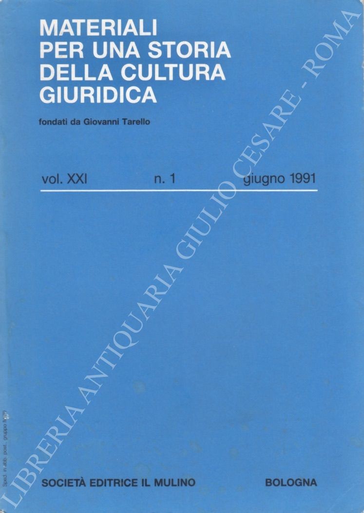 Materiali per una storia della cultura giuridica