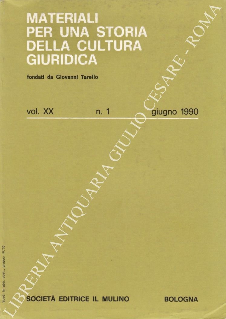 Materiali per una storia della cultura giuridica