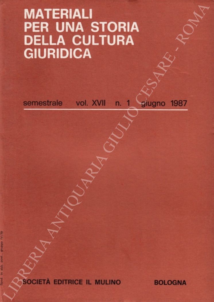 Materiali per una storia della cultura giuridica