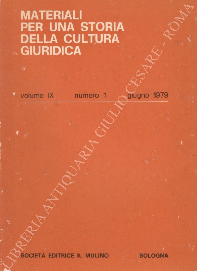 Materiali per una storia della cultura giuridica