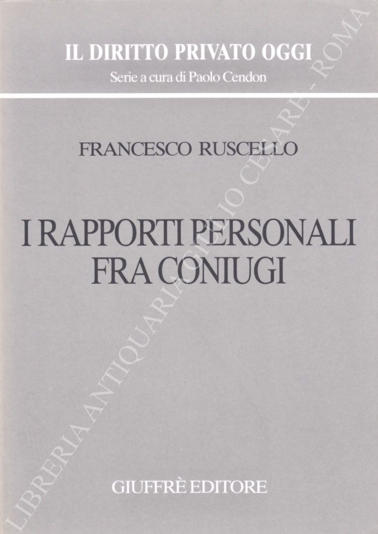 I rapporti personali fra coniugi