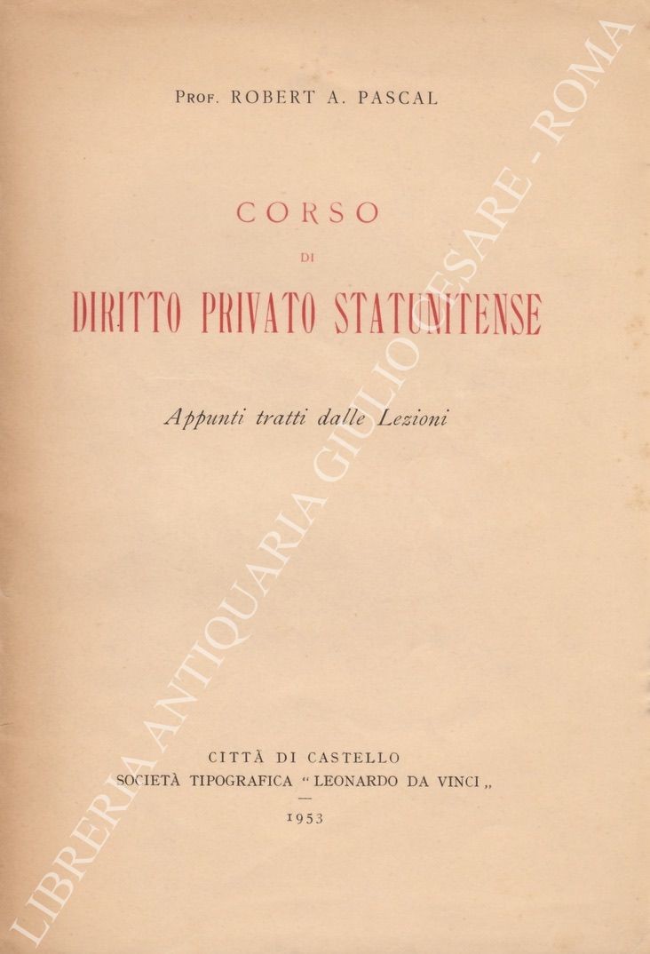 Corso di diritto privato statunitense