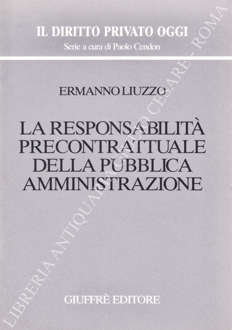 La responsabilità precontrattuale