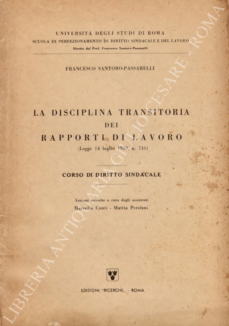 La disciplina transitoria dei rapporti di lavoro