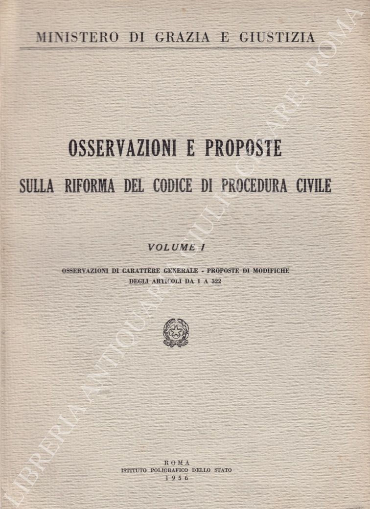 Osservazioni e proposte sulla riforma del Codice di procedura civile