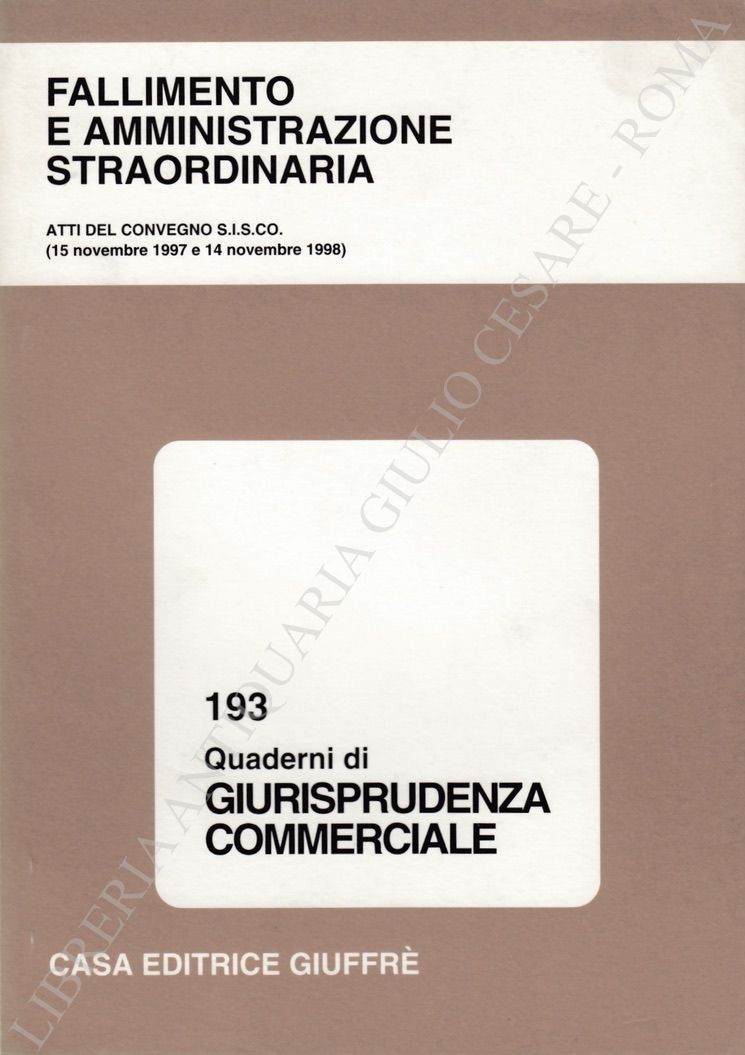 Fallimento e amministrazione straordinaria