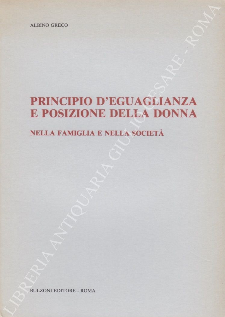 Principio d'eguaglianza e posizione della donna