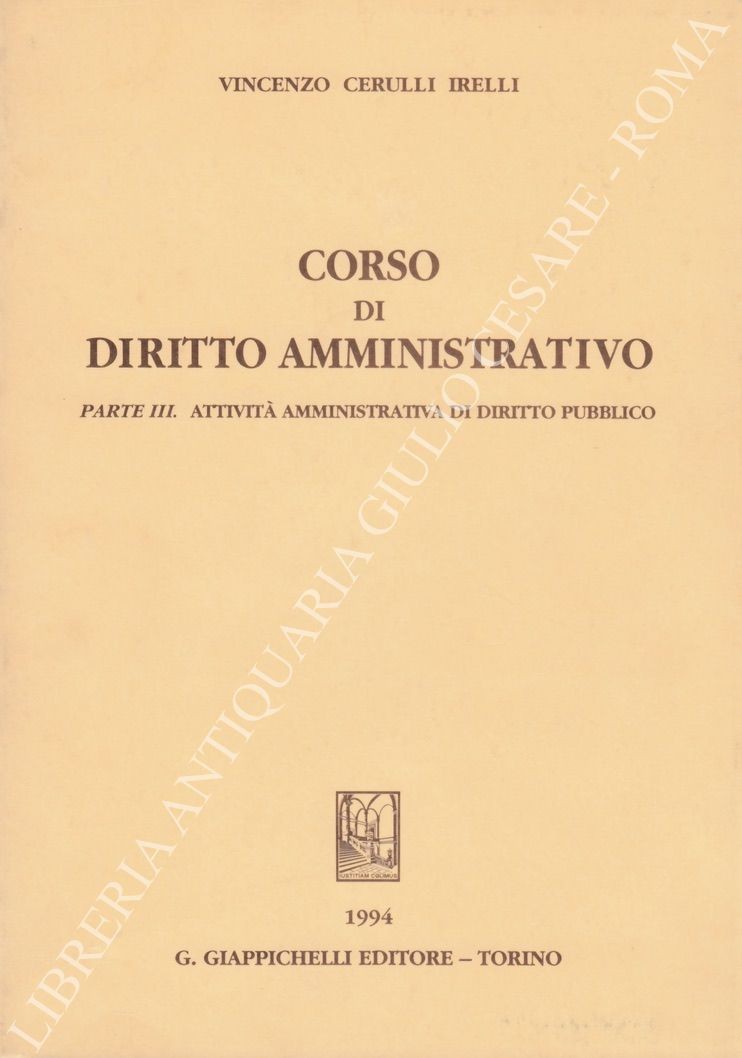 Corso di diritto amministrativo