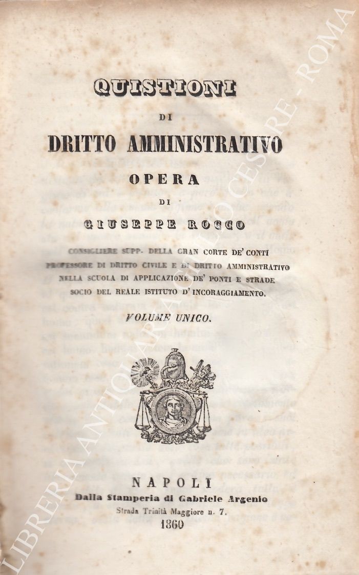 Quistioni di dritto amministrativo