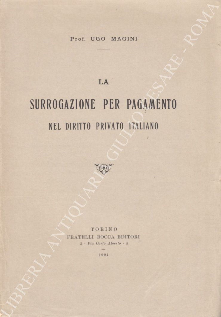 La surrogazione per pagamento