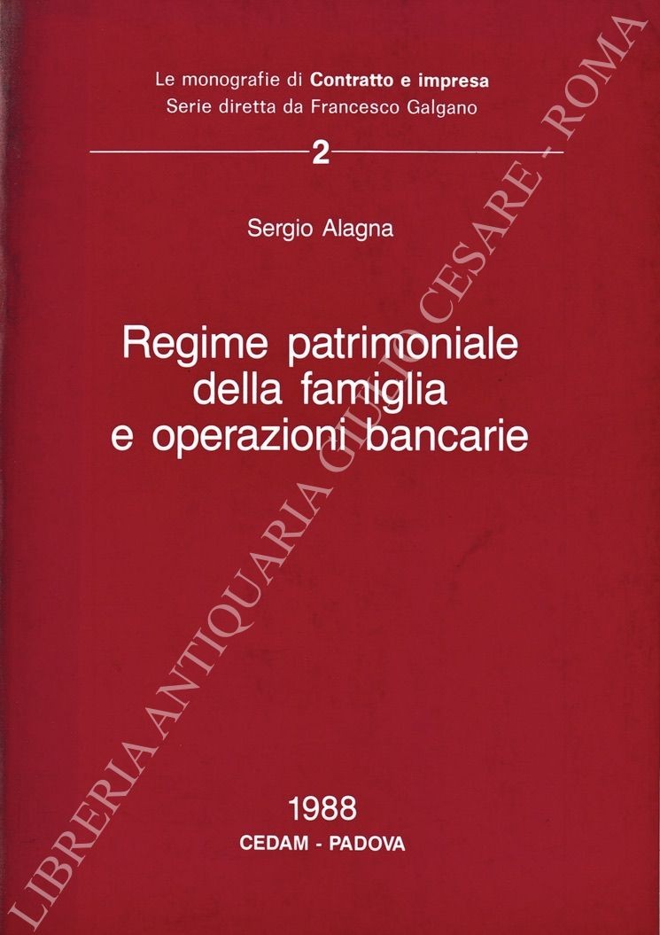 Regime patrimoniale della famiglia e operazioni bancarie