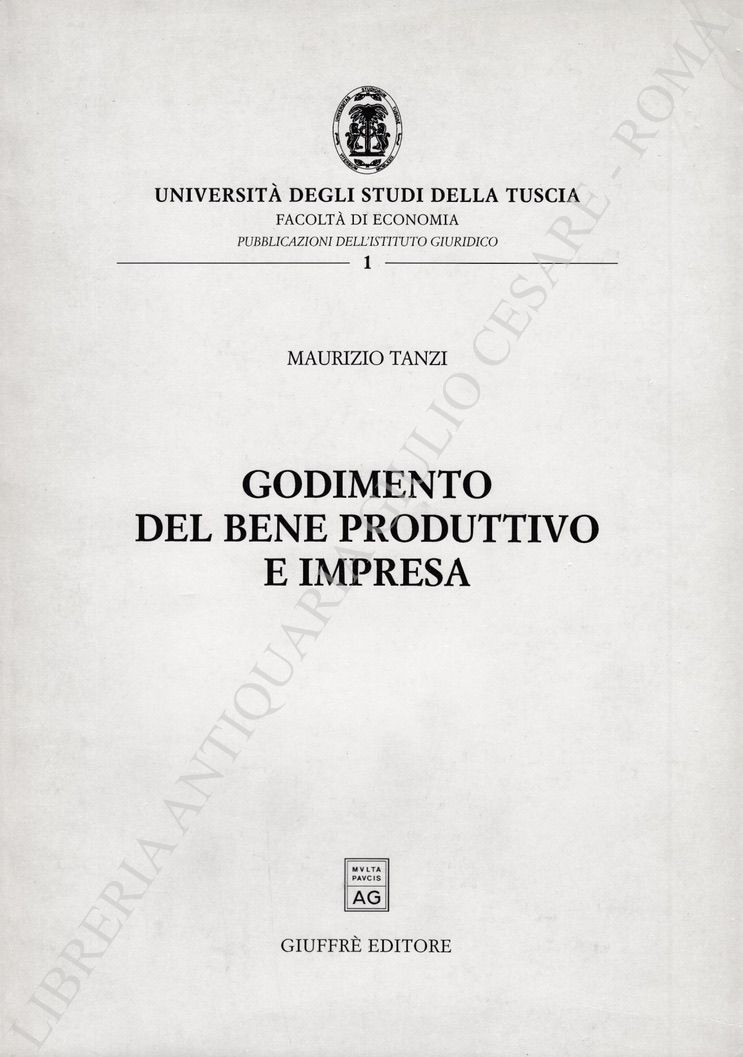 Godimento del bene produttivo e impresa