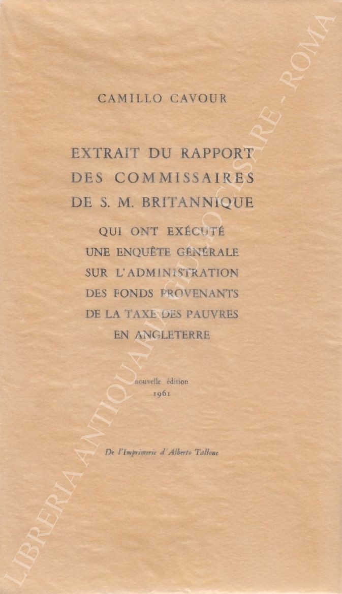 Extrait du rapport des commissaires de S.M. Britannique