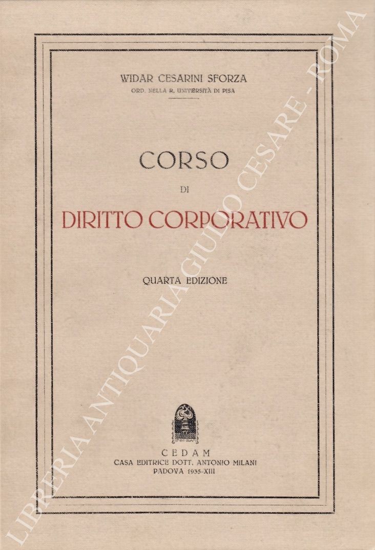 Corso di diritto corporativo