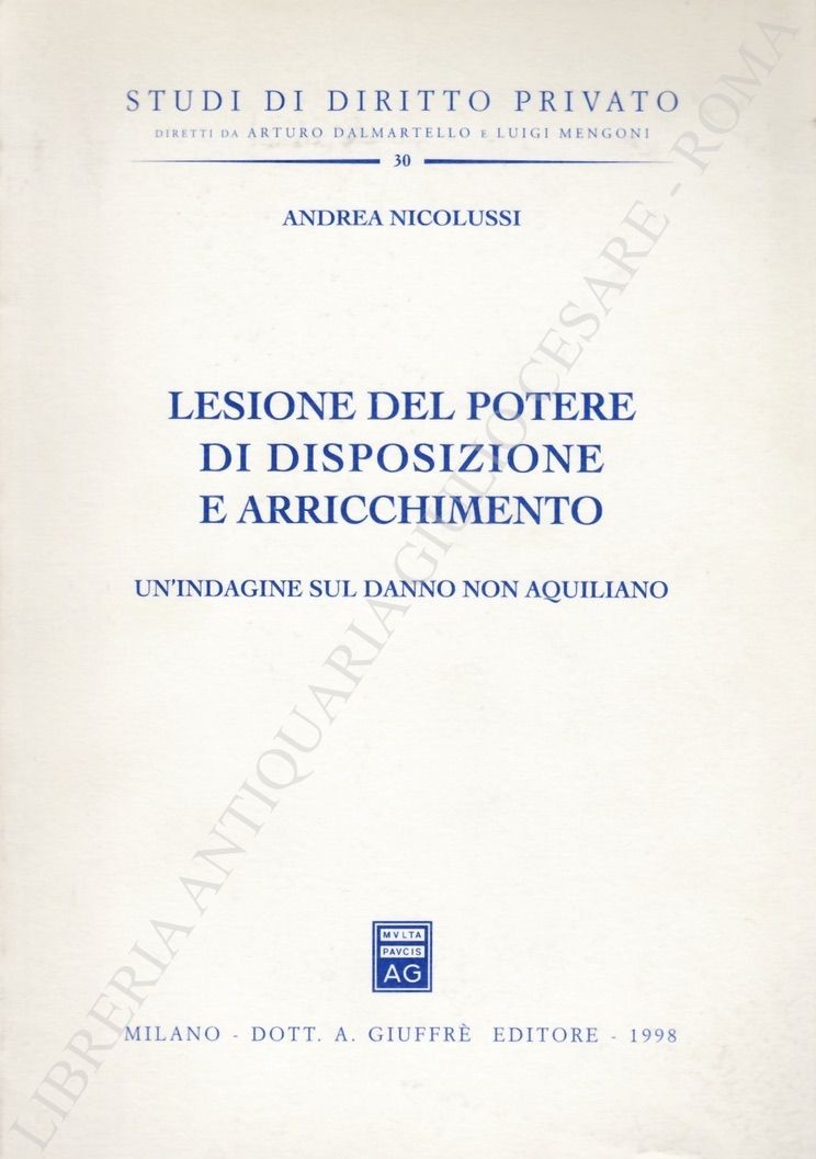 Lesione del potere di disposizione e arricchimento