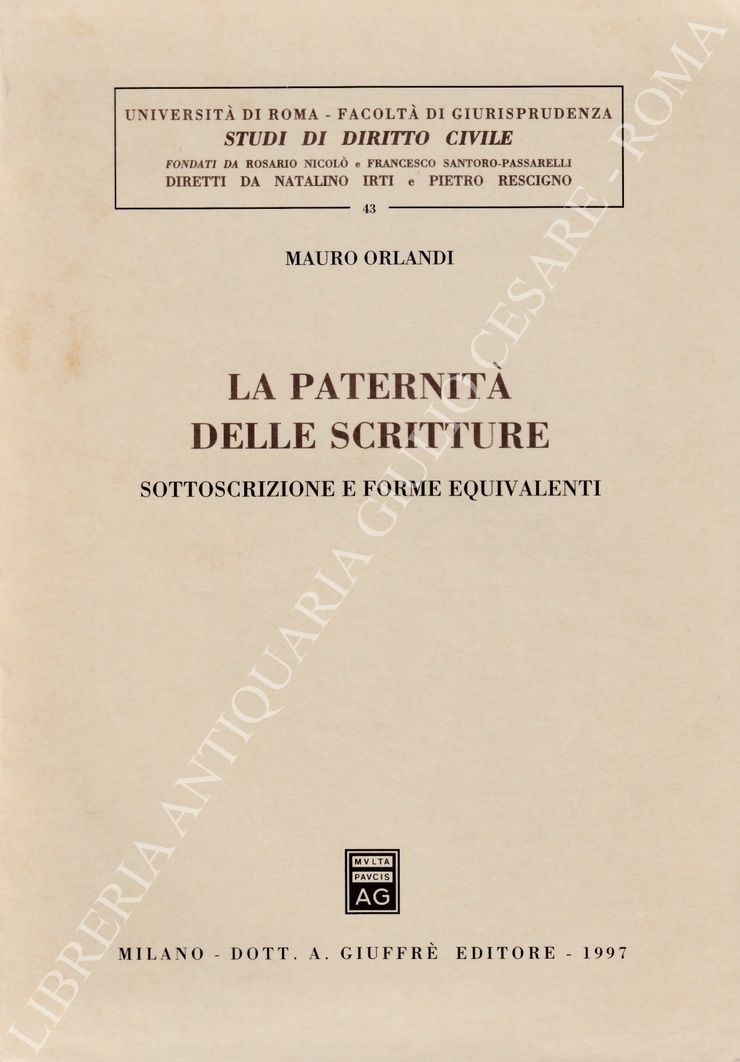 La paternità delle scritture