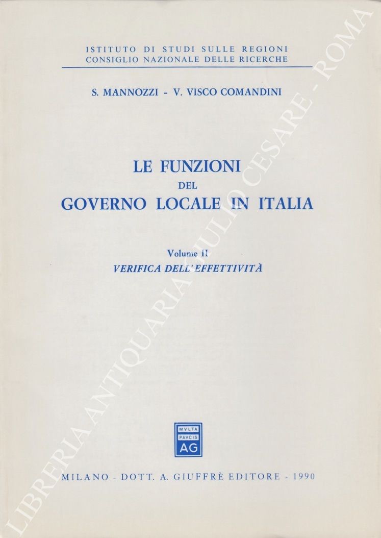 Le funzioni del governo locale in Italia