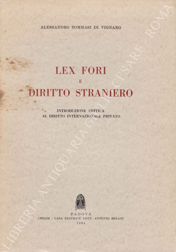Lex fori e diritto straniero