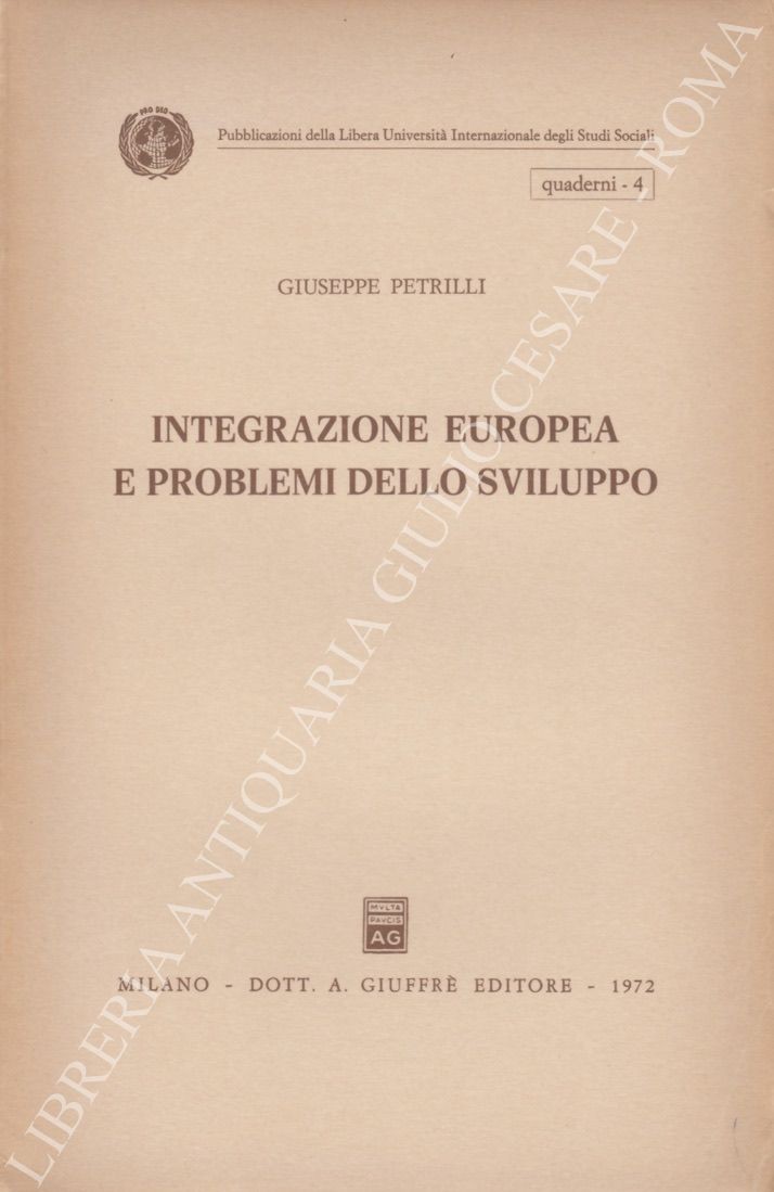 Integrazione europea e problemi dello sviluppo