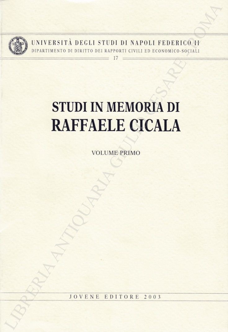 Studi in memoria di Raffaele Cicala